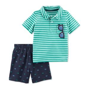 Carter's Toddler Boys 2-Pc. Polo & Shorts set, 3T